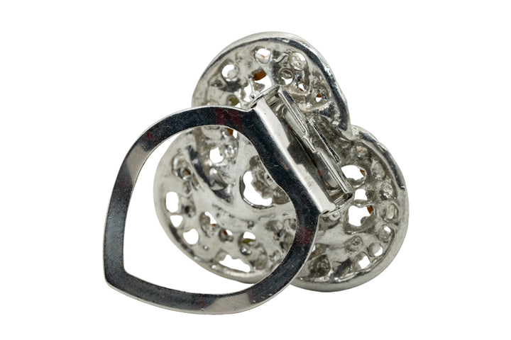 Saoirse scarf clip with black and grey rhinestones
