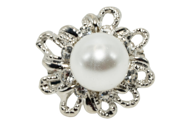 Nicole Tiny Pearl & Crystal Floral Brooch