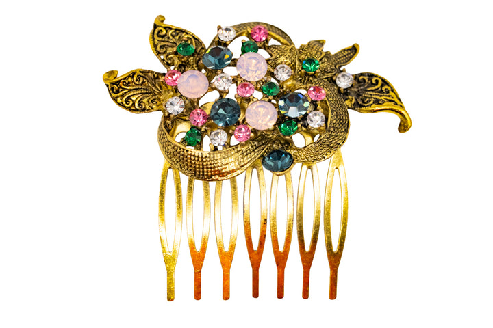 Erin Vintage Gold-Tone Rhinestone Small Hairpiece