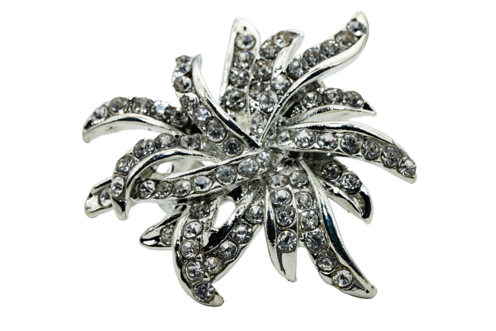 Alexa Vintage Style Crystal Floral Swirl