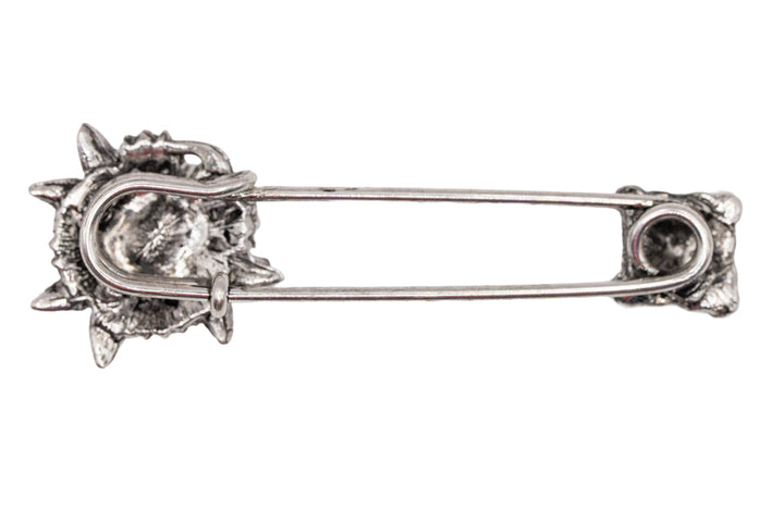Amanda Hematite-toned Safety Pin Brooch
