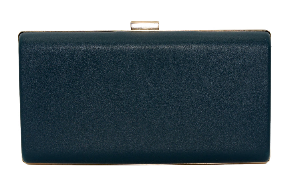 Trina Navy with Gold Clasp Handbag