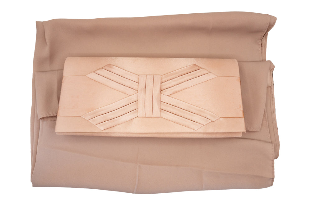 Darcie Nude Handbag And Pashmina