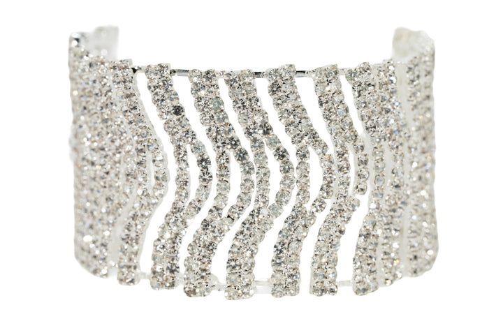Cara Diamante Cuff Bangle Bracelet
