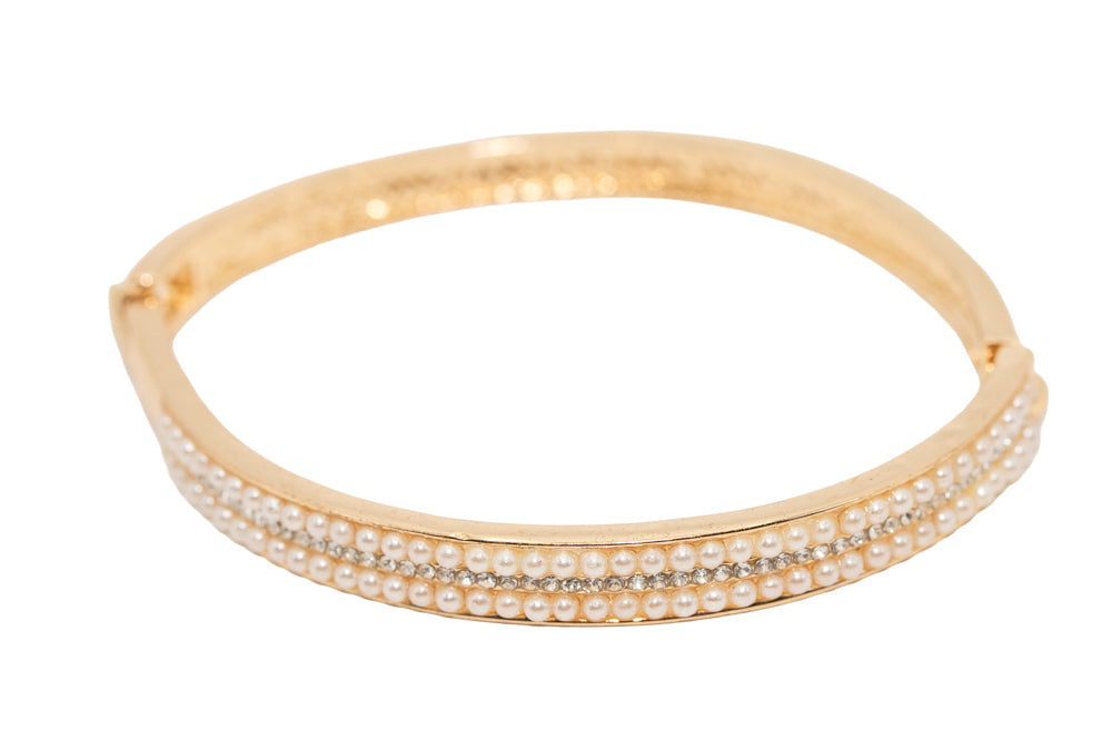 Polly Gold  Pearl Bangle