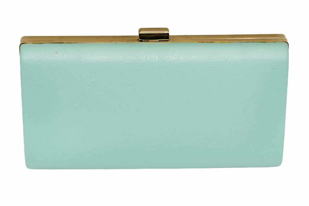 Trina Handbag – Aqua Green with Gold Clasp