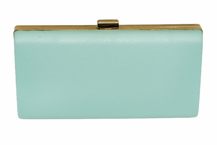 Trina Handbag – Aqua Green with Gold Clasp