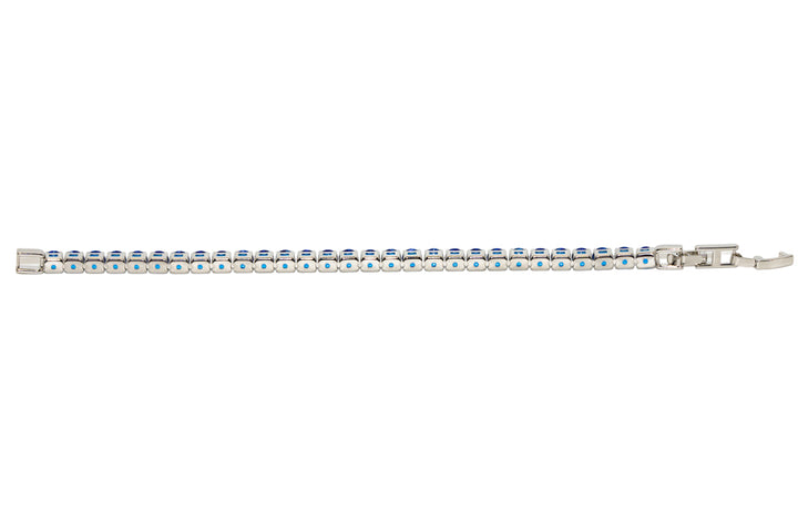 Sasha  Blue Saphire Silver Tennis Bracelet