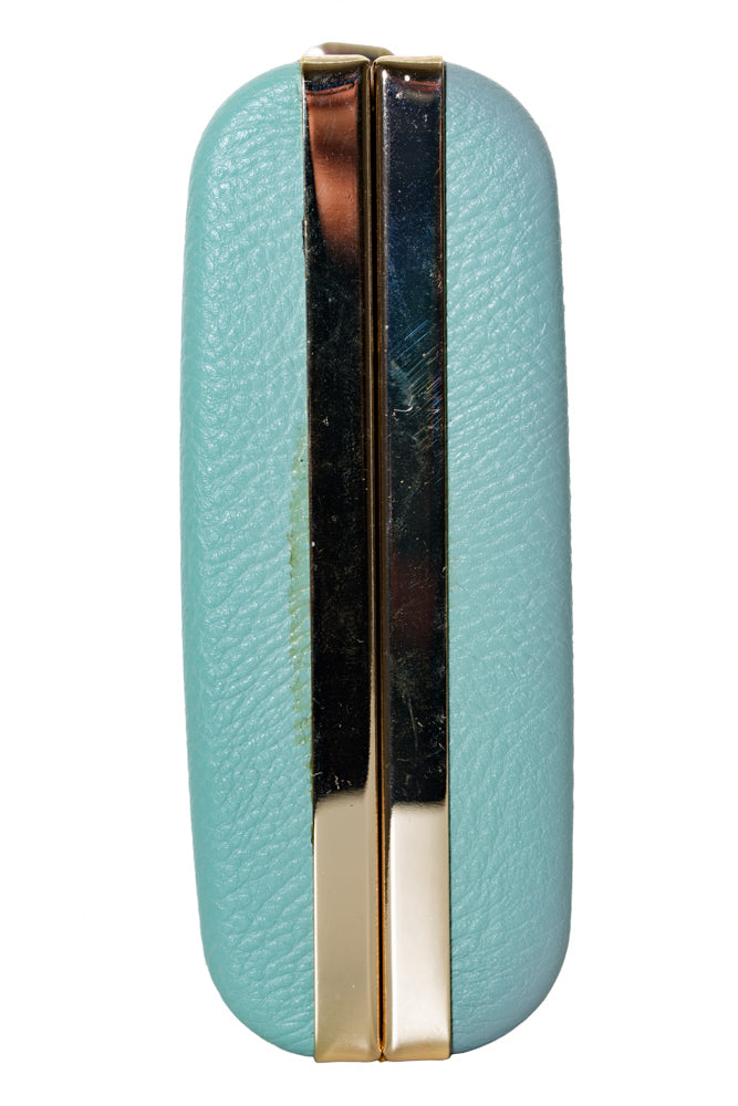 Trina Handbag – Aqua Green with Gold Clasp