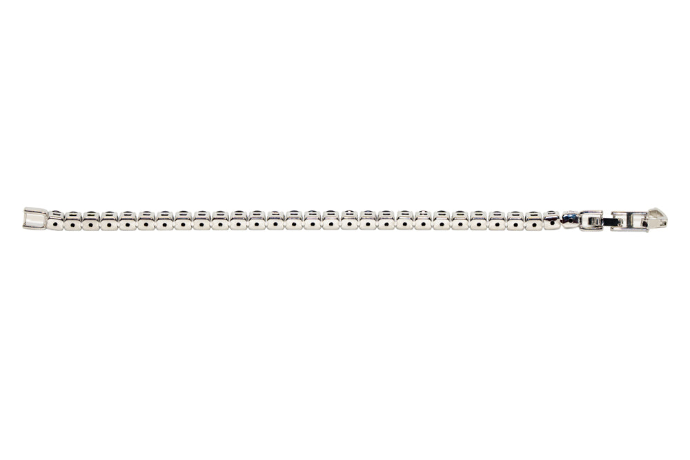 Sasha  Black Silver Tennis Bracelet