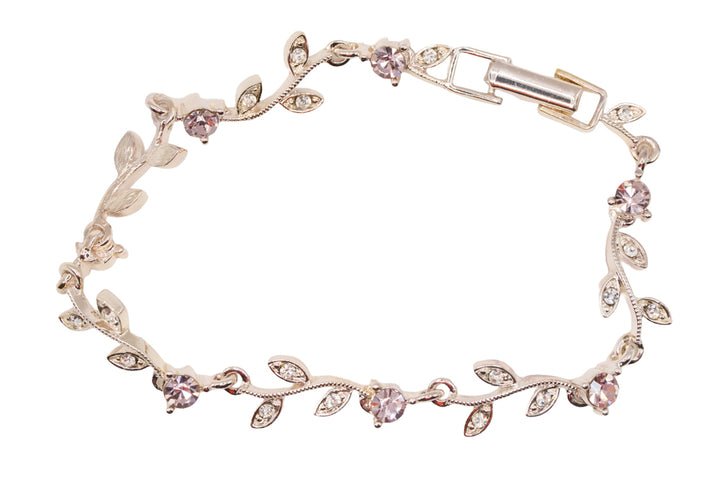 Lily Lilac Stone Leaf Bracelet