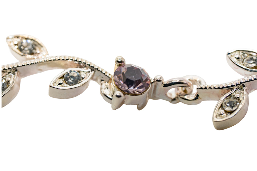Lily Lilac Stone Leaf Bracelet