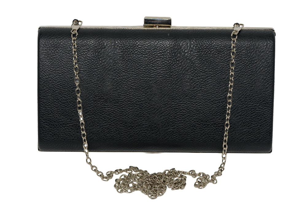 Trina Bag – Classic Black with Silver-Tone Chain Strap