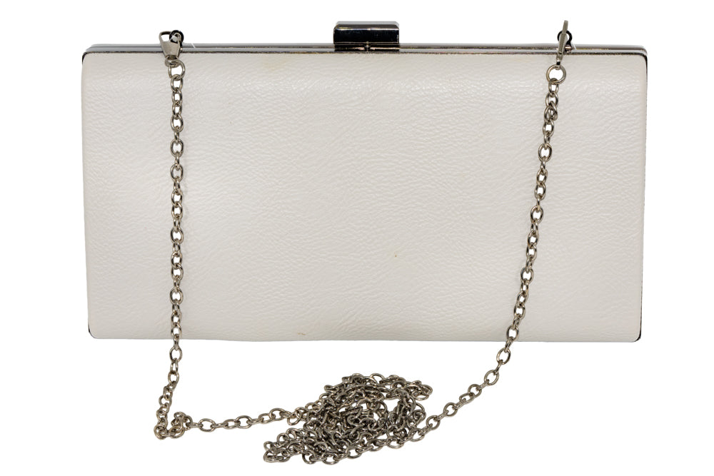 Trina Handbag – Light Grey with Gunmetal Clasp