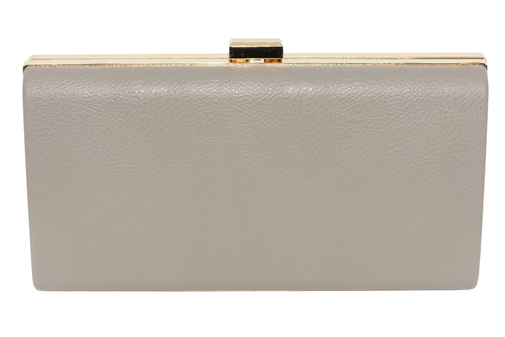 Trina Bag – Mushroom Grey with Gold-Tone Clasp