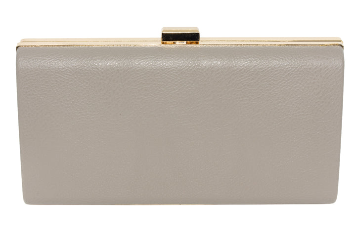 Trina Bag – Mushroom Grey with Gold-Tone Clasp