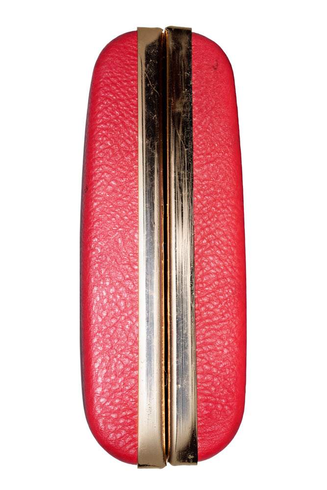 Trina Handbag – Coral with Gold-Tone Clasp