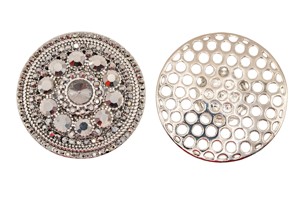 Maggie Hematite Crystal Magnetic Brooch