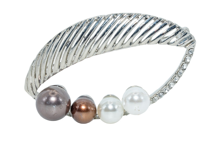 Cara Pearl And Silver Brooch
