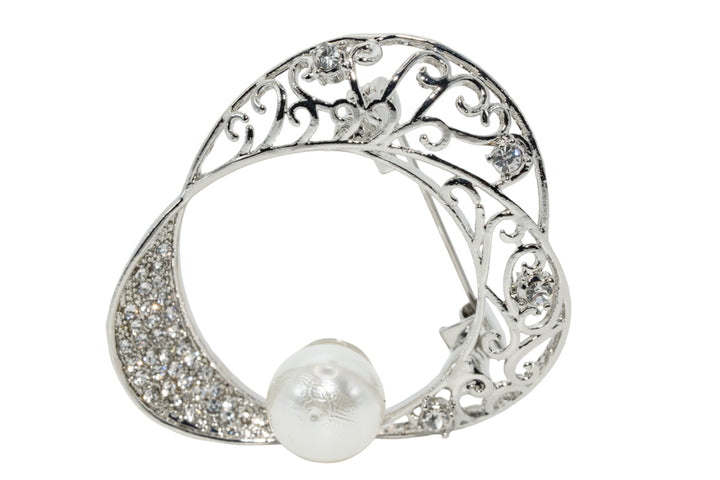 Cathy Swril Pearl Brooch