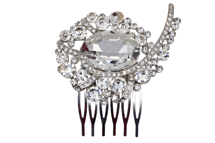Kate Crystal Silver Hairpiece