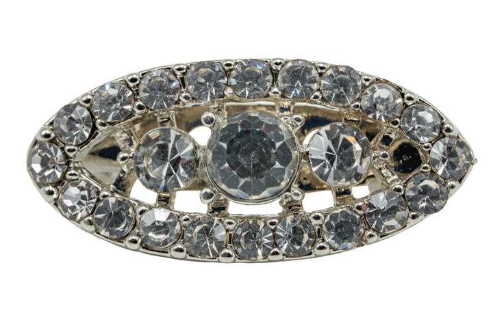 Minnie Tiny  Silver Oval Brooch