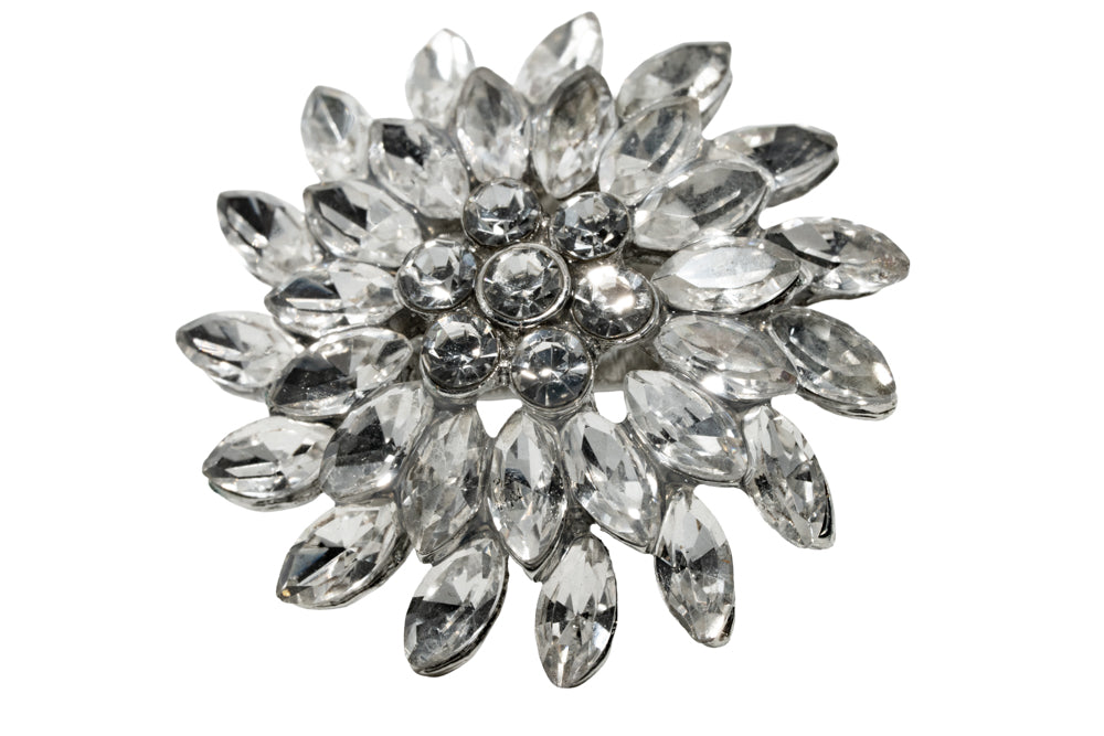 Nora Crystal Flower Shoe Clips