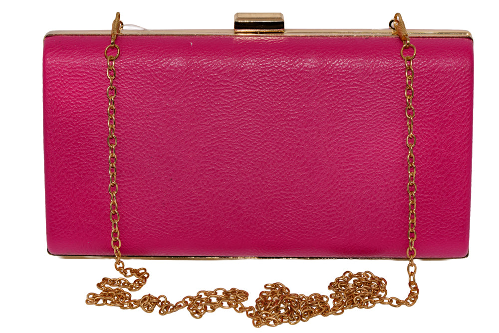 Trina Fushia gold Handbag