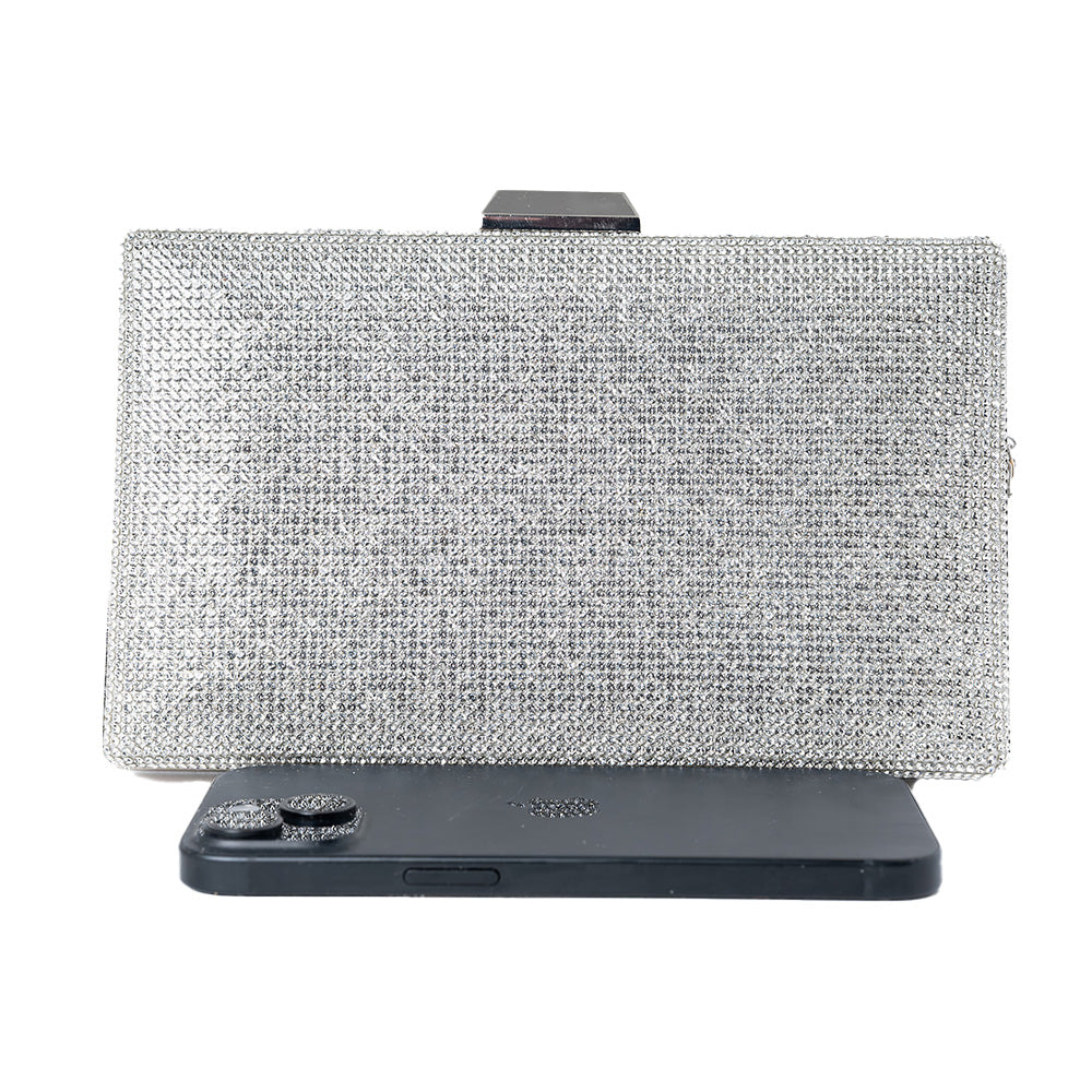 Diamante Silver Bag