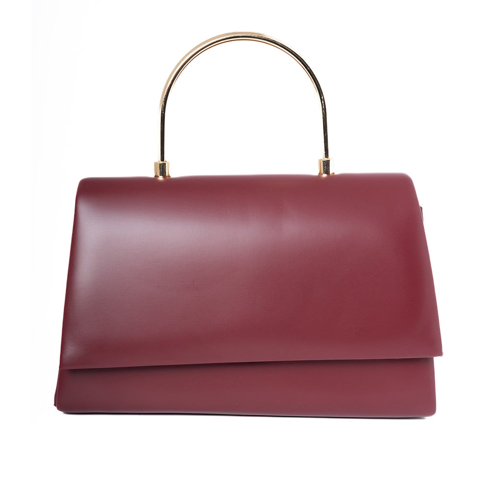 Burgundy Top-handle Bag