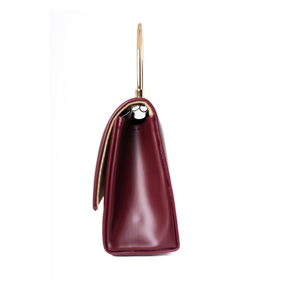 Burgundy Top-handle Bag