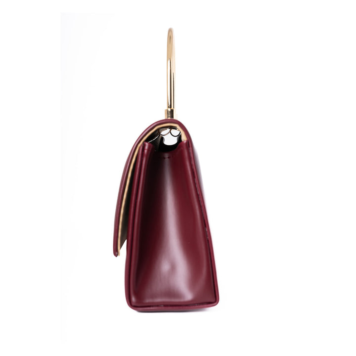 Burgundy Top-handle Bag