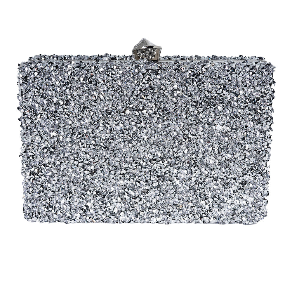 Embellished Silver Handbag