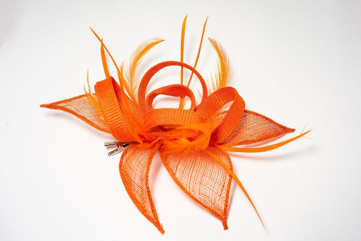 Laura Orange Leaf Fascinator