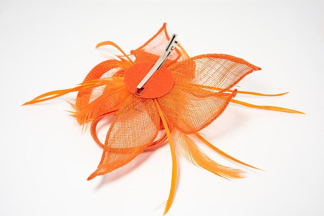 Laura Orange Leaf Fascinator