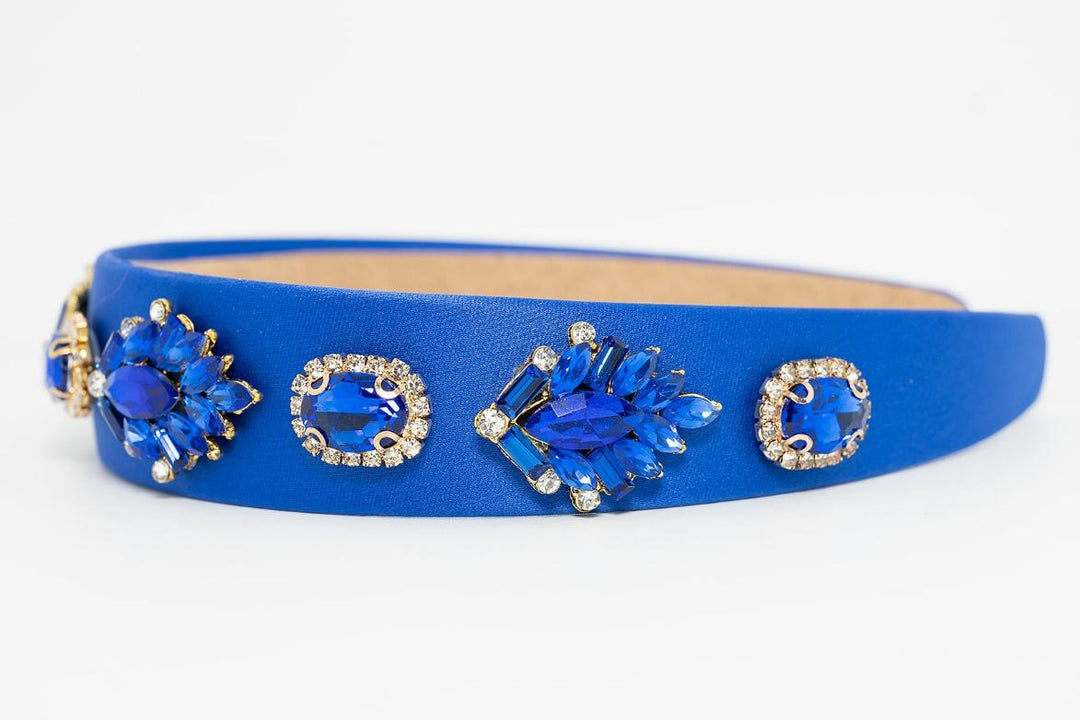 Blue Embellished Hairband