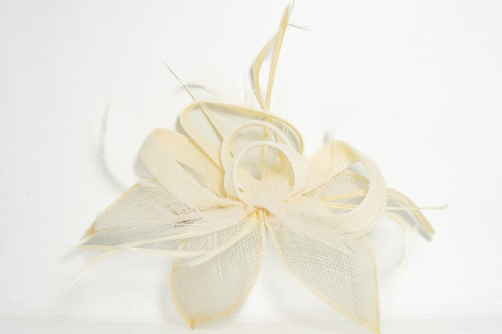 Laura Cream Leaf Fascinator