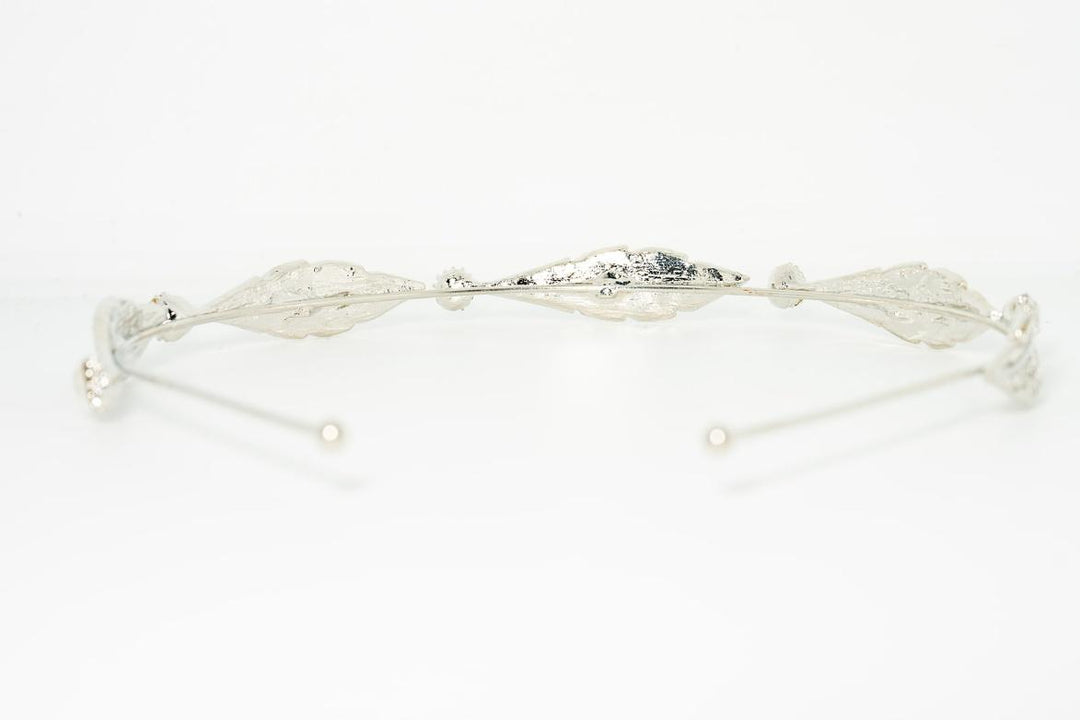 Slim Silver Leaf Headband