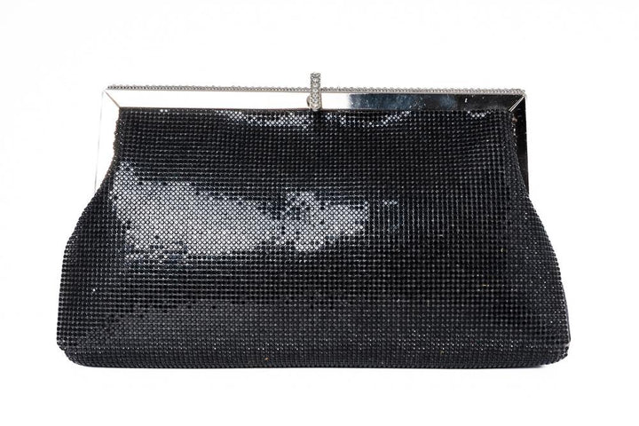 Black Stone-Embellished Clutch