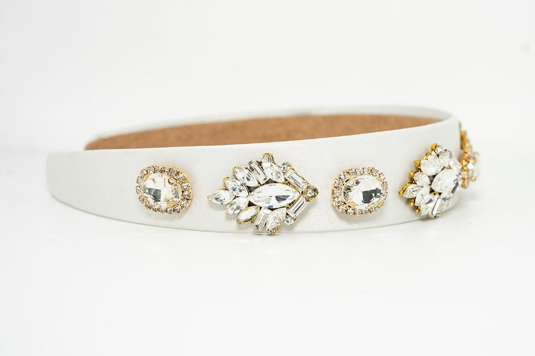 White Embellished Hairband