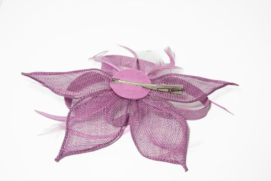 Laura Mauve Leaf Fascinator